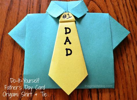 Fathers Day Card Diy Homemade Origami Shirt And Tie Tutorial This