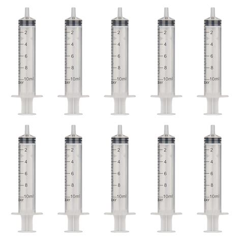 Buy Stonylab Plastic Syringes 10ml Disposable Single Use Plastic
