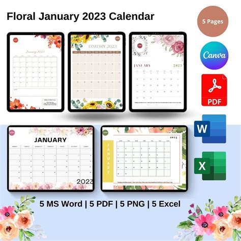 Calender Jan 2023 Printable Template Calendar