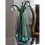 1950s Murano Glass Art Vase In Blue And Green  European Antiques
