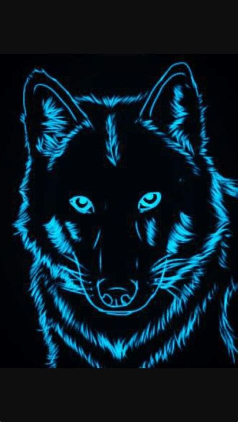 Neon Blue Wolf Wolf Wallpaper Wolf Photos Wolf Spirit Animal