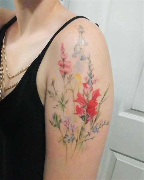 Wildflower Tatoo Flower Tattoo Tattoo Ideas Quick Art Tatoo
