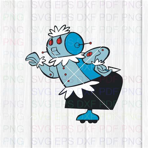 Rosie The Robot Jetsons Svg Dxf Eps Pdf Png Cricut Etsy UK