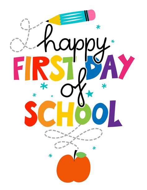 Happy First Day Of School Typography Design Good For Clothes T