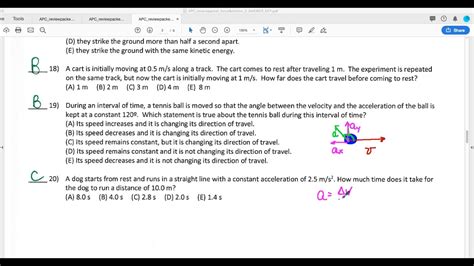 Ap Physics C Online Review Session For Unit 1 2019 2020 Youtube