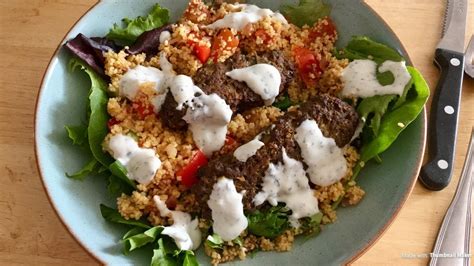slimming world beef koftas with couscous salad youtube