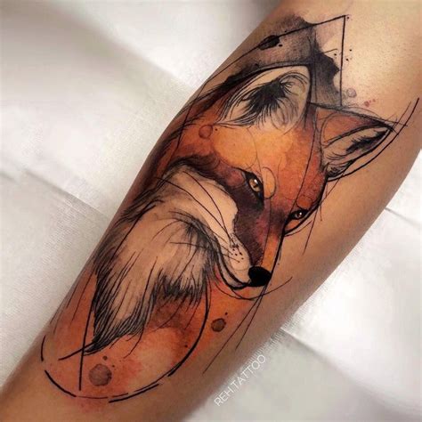 O Sketch Aquarelado De Renata Henriques Tatuagem De Raposa Tatuagens