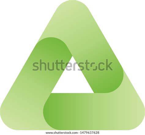Triangle Vector Icon Three Overlapping Sides Stock Vector Royalty Free