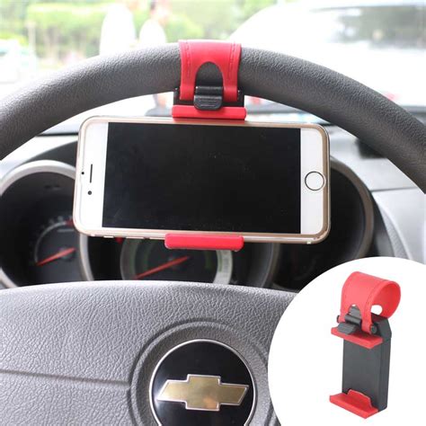 Universal Car Phone Holder Steering Wheel Mount Adjustable Phone Holder