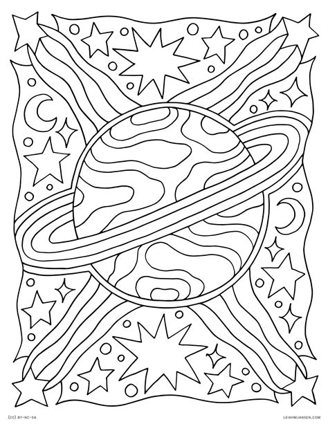 Free space coloring page to print and color, for kids. Coloring Pages