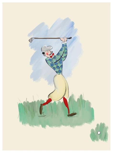 Tug Rice The Golfer Canadian Artists Norman Rockwell Illustration