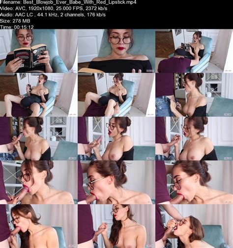 Luxury Girl Best Blowjob Ever Babe With Red Lipstick Sucks Cock Fullhd