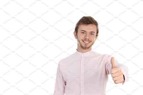 Concept Of People Young Man Isolated On White Background People