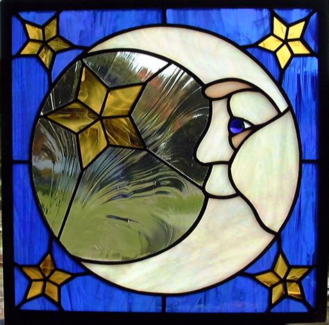 Man In The Moon Stained Glass Window Stained Glass Windows Stained