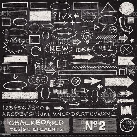 Chalkboard Design Elements Stock Illustration - Download Image Now - iStock