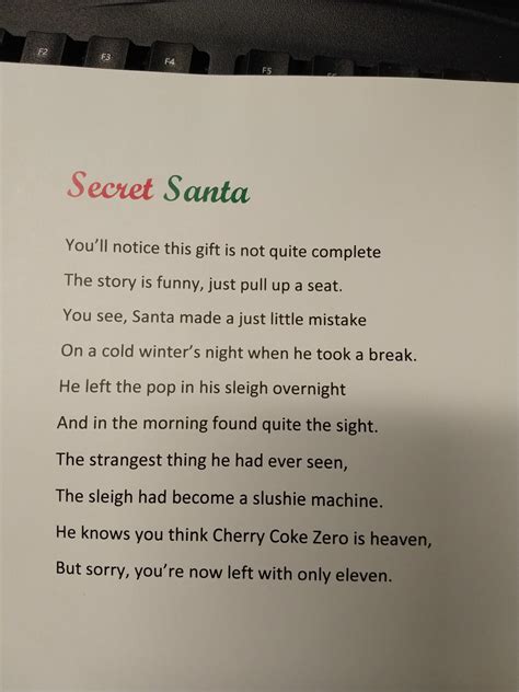 Secret Santa Poems