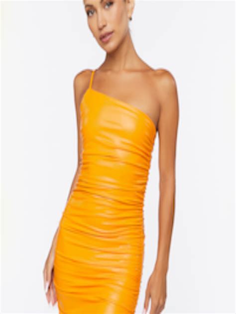 Buy Forever 21 Yellow One Shoulder Bodycon Dress Dresses For Women