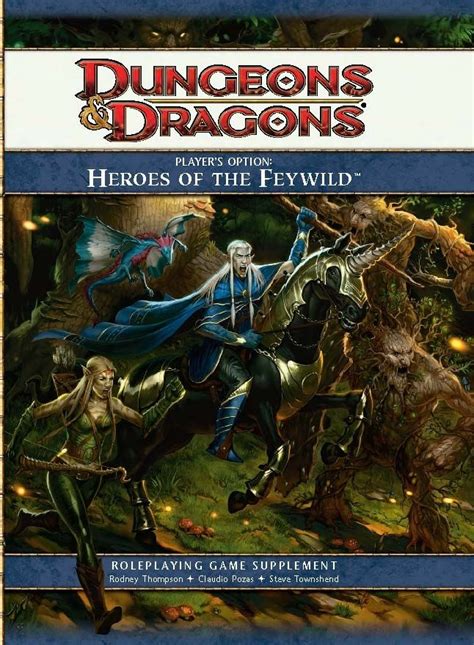 Players Option Heroes Of The Feywild 4e Book Cover And Interior