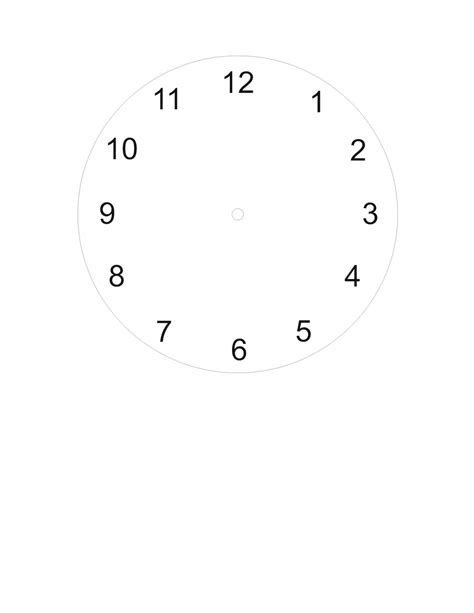 ️free Blank Clock Face Worksheets Free Download
