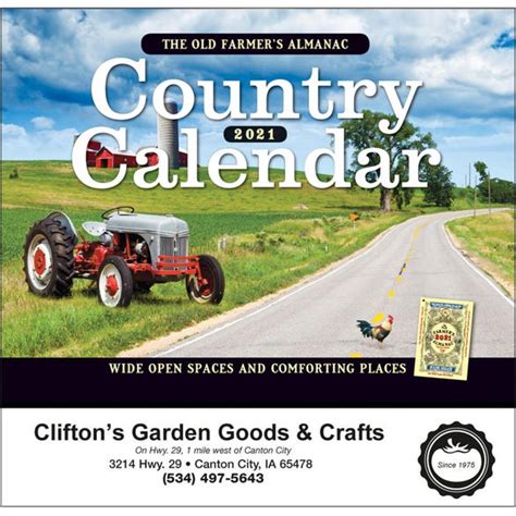 Imprinted Old Farmer Almanac Countries 2023 Stapled Calendars