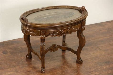 Circa 1930's swedish gustavian style. Carved 1930s Vintage Coffee Table Glass Tray Top eBay ...