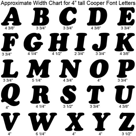 Learn how to write a termination letter. Cooper Font Alphabet Letter - 4" tall