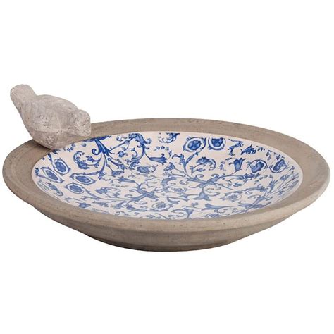 Maybe you would like to learn more about one of these? Ceramic Bird Bath - Blue/White - Esschert Design USA