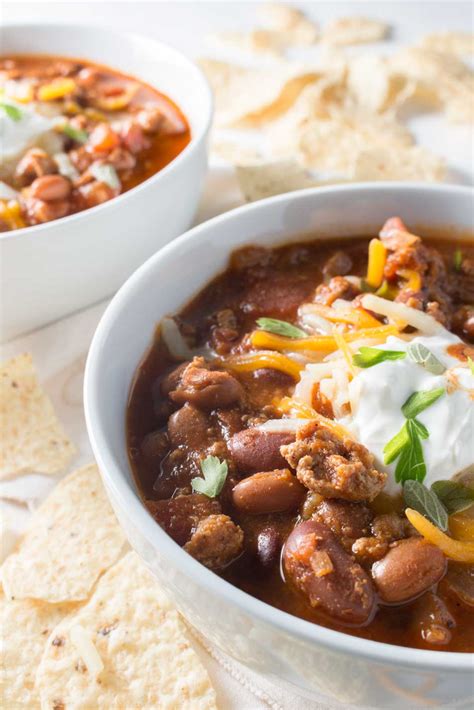 Easy Turkey Chili One Pot And Minutes Pinch Me I M Eating