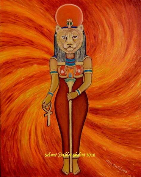 sekhmet egyptian goddess art print sekhem healing canvas etsy ireland