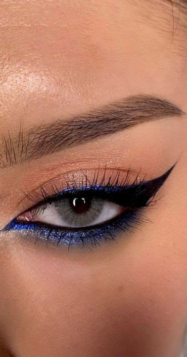 50 Makeup Looks To Make You Shine In 2023 Nude Shimmery Dark Blue