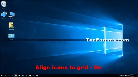 Desktop Icons Align To Grid Turn On Or Off In Windows 10 Windows 10