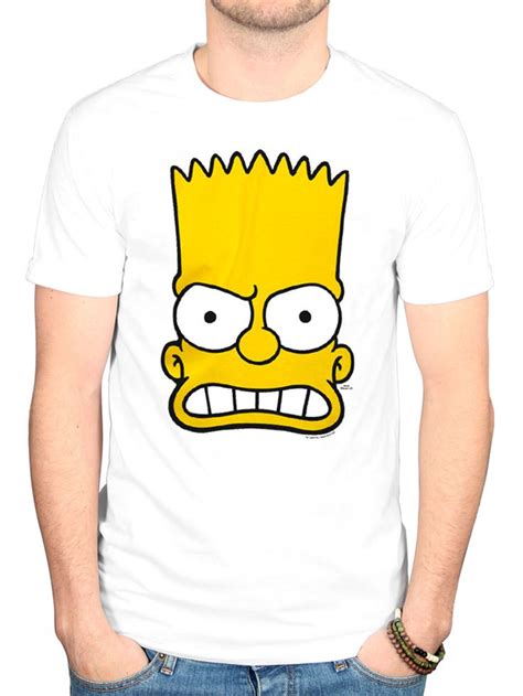 Official Simpsons Bart Face T Shirt Homer Lisa Springfield Cartoon T