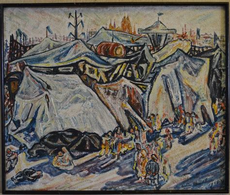 Early 20th Century Expressionist Painting Of A Carnival On Board Dated 1906 For Sale At 1stdibs