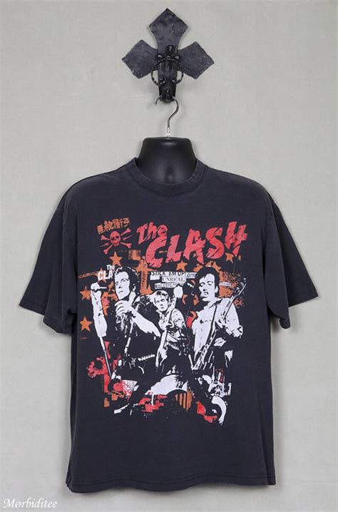 The Clash T Shirt Vintage Rare Punk Tee Shirt Faded Black Etsy