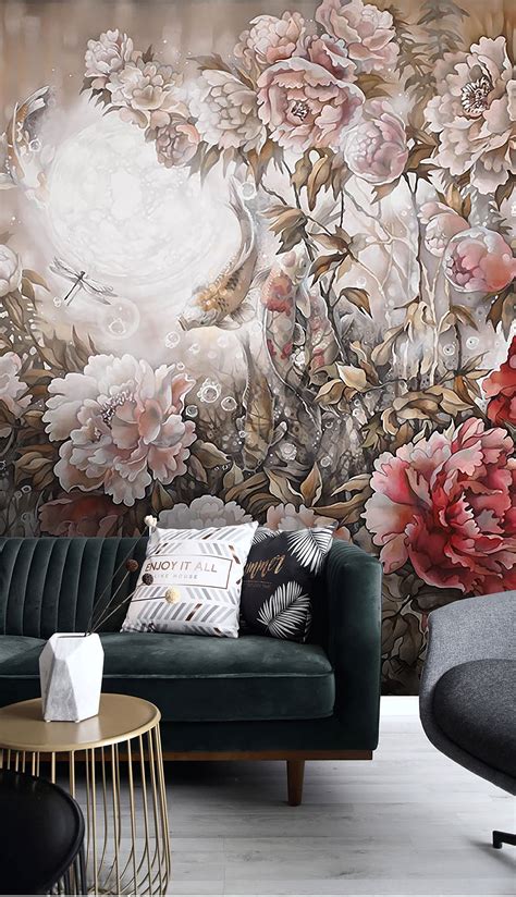 3d Rose Flower Wallpaper Floral Wall Mural Modern Home Decor For Living