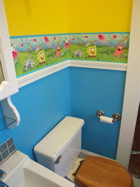 Push button on bed to launch spongebob out of bed! spongebob bathroom | Kids Spongebob Bathroom - Bathroom ...