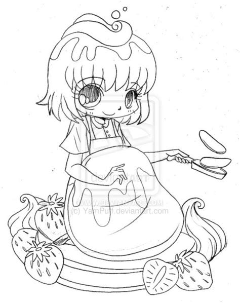 Pancake Chibi Mascot By Yampuff On Deviantart Chibi Coloring Pages
