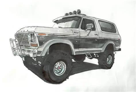 This color reflects a whole other side of the bronco's personality. Ford Bronco Marker Sketch | Ford bronco, Sketch markers ...