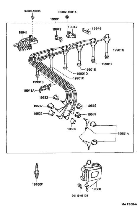 1997 Toyota Land Cruiser Spark Plug Wire Set. Cord Set ...