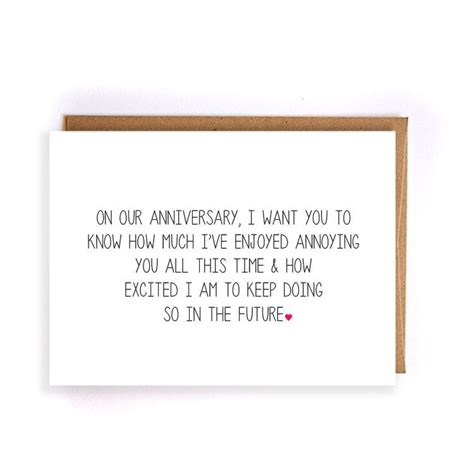 funny anniversary card for him paper anniversary cards for husband cards for wife an