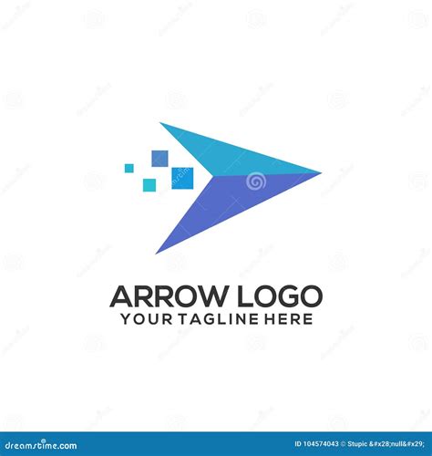 Blue Arrow Logo Concept And Symbol Stock Vector Illustration Of Logo