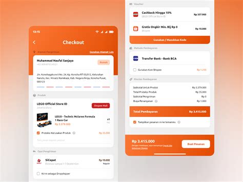 Shopee Checkout Page Redesign App Uiux By Muhammad Naufal S On Dribbble