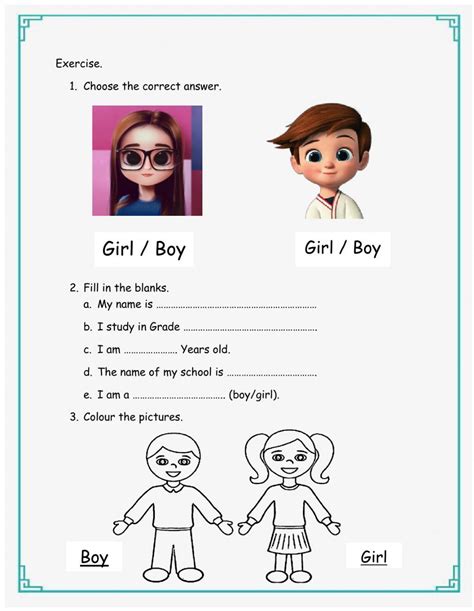 About Myself Interactive Worksheet About Me Activities Online