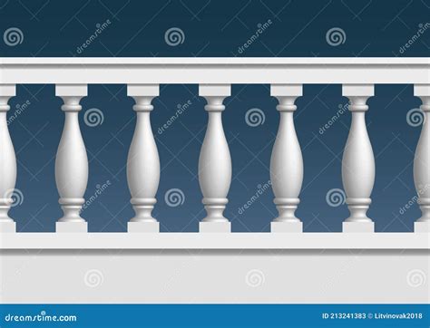 Seamless Pattern Of Balustrade The Railing Of The Balcony Or Veranda