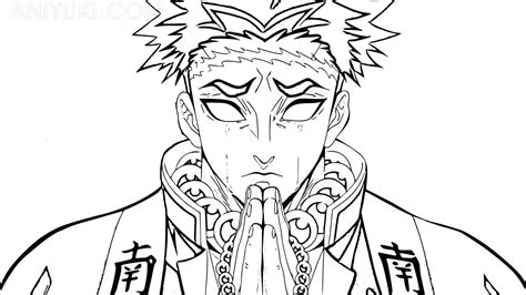Ausmalbilder Gyomei Himejima - AniYuki - Anime Portal