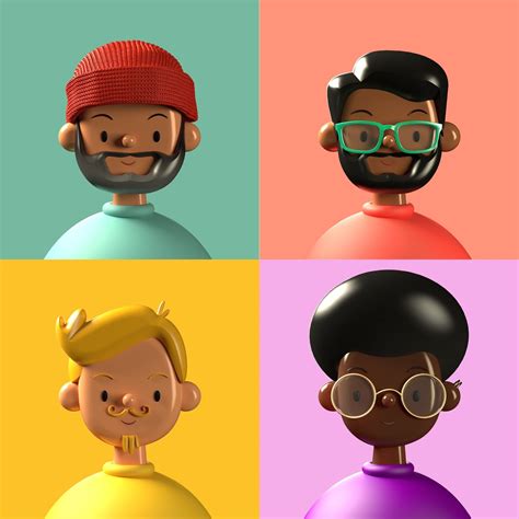 Toy Faces 3d Avatar Bundle Character Design Character Illustration