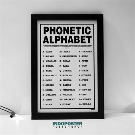Poster Hiasan Dinding Phonetic Alphabet A2 60x40cm Lazada Indonesia