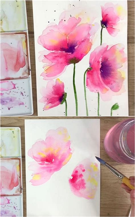 Watercolor Tutorials For Beginners Flowers Tutorial