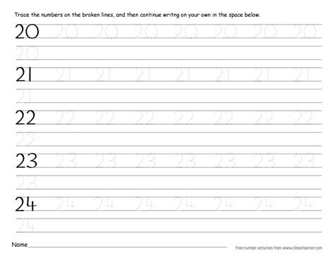 Number writing, counting and practice for children