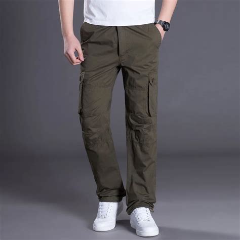 Spring Andautumn New Multi Military Cargo Pants Men Loose Baggy Tactical Trousers Oustdoor Casual